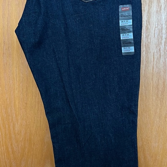 Levi's Men's 514 Straight Dark Blue Jeans 38x32  NWT - Picture 1 of 4